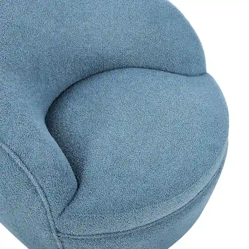 Galleria 360 Swivel Teddy Sherpa Fabric Barrel Chair