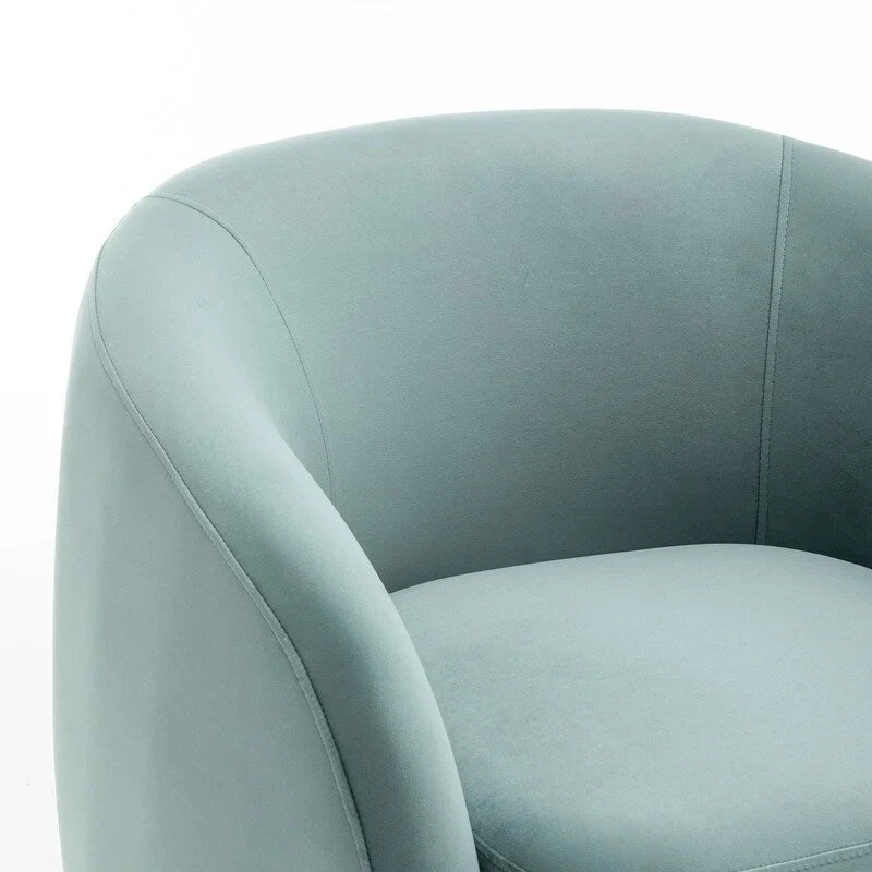 SEYNAR Modern Glam Velvet Upholstered 360 Degree Swivel Accent Armchair