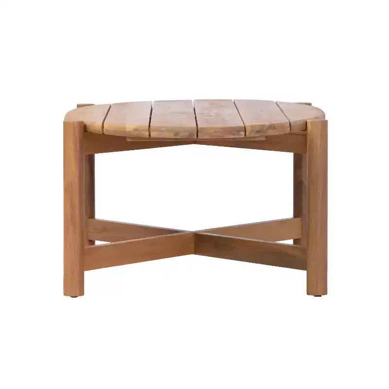 Christopher Knight Home Nada Modern Patio Acacia Coffee Table with Slatted Oval Design