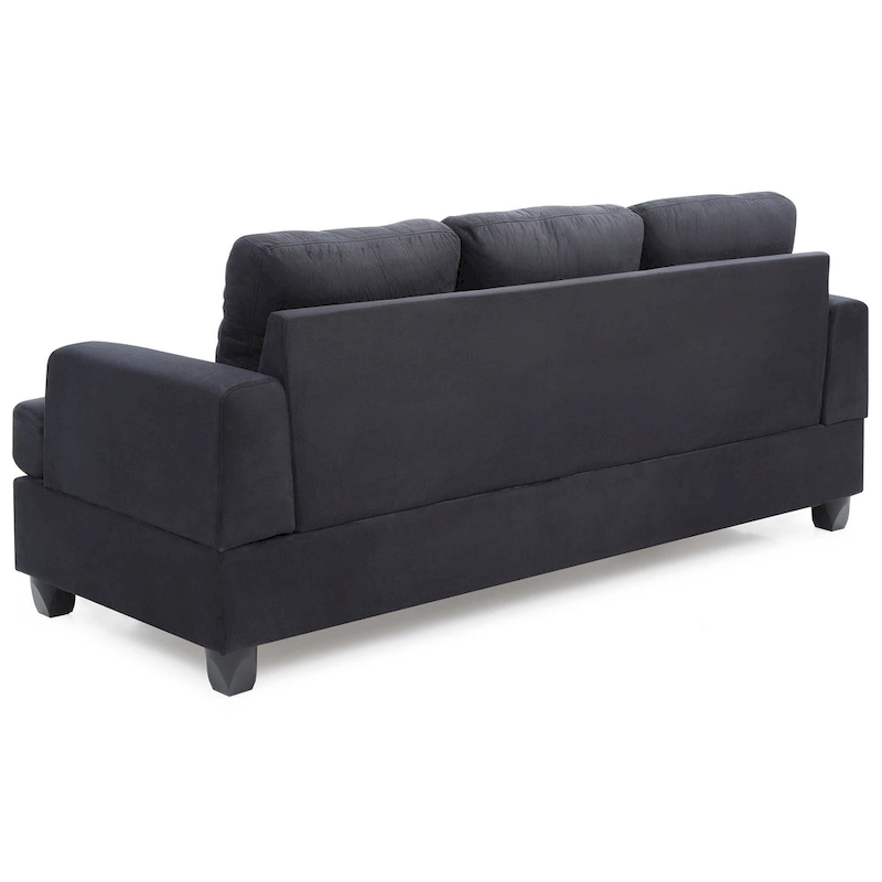 Sandridge 79 in. W Flared Arm Microfiber Straight Sofa - 34L x 79W x 36H