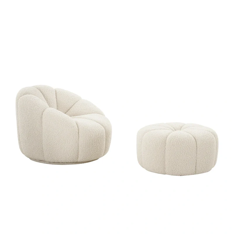 Boucle Ottoman, Cream