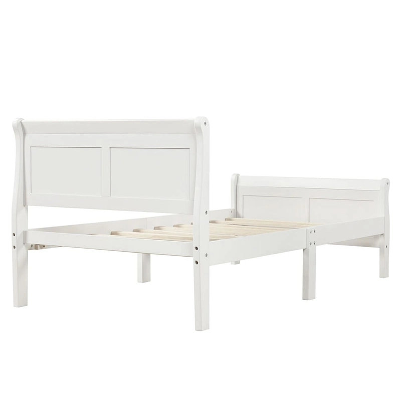 Harper & Bright Designs Wood Twin Sleigh Bed with Headboard and Footboard