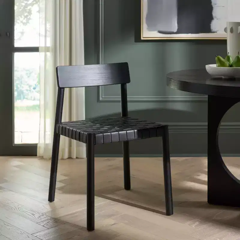 Tyde Dining Chair - DCH1215 - Black/Black - Safavieh