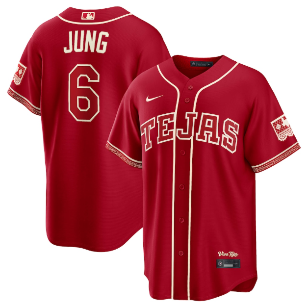 Texas Rangers Josh Jung Red 2026 City Connect Stadium Jersey