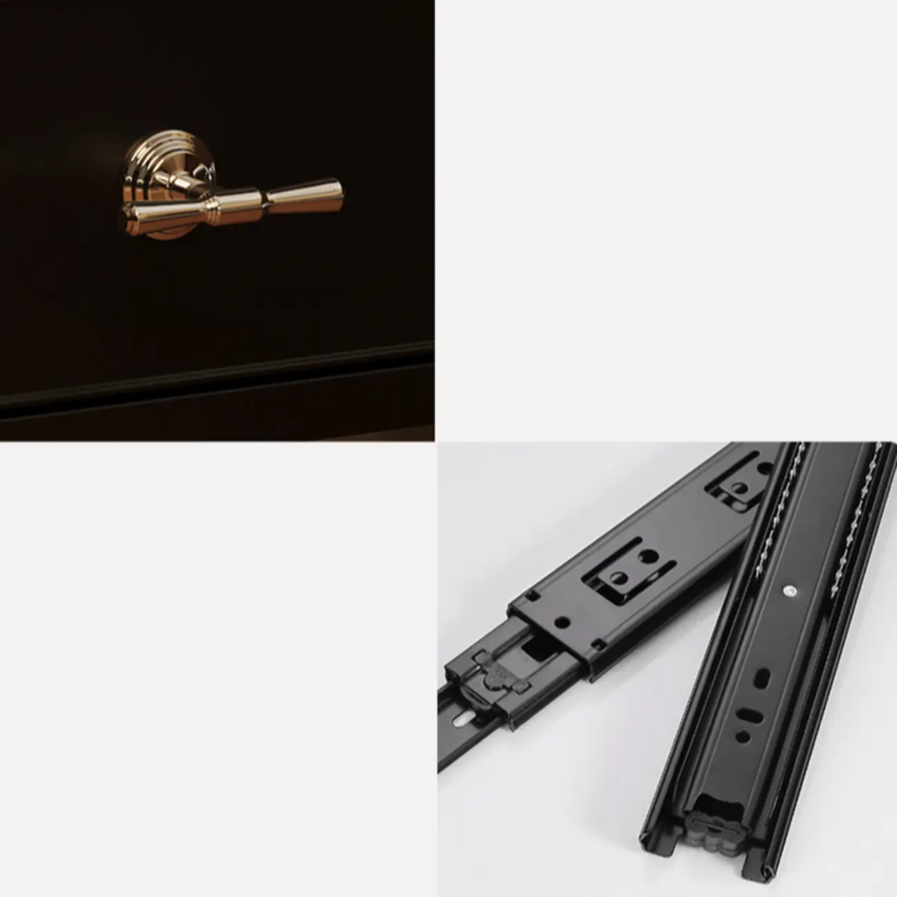 Mid-Century Modern Narrow Wood Nightstand with 2-Drawer