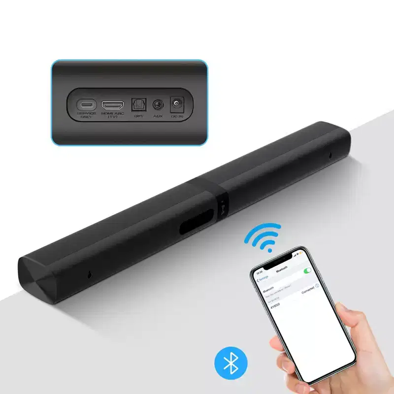 MOVSSOU 2 in 1 Separable Bluetooth TV Soundbar Home Audio with Arc/Optical/AUX Connect