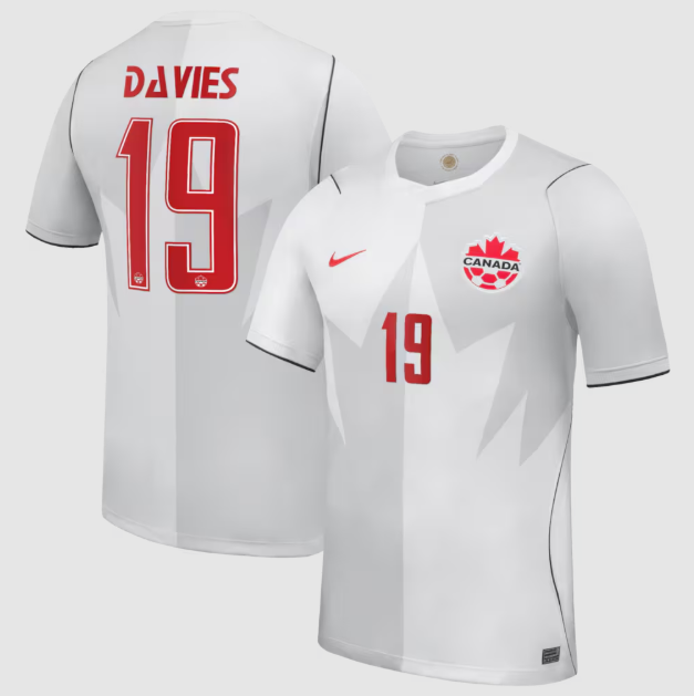 Alphonso Davies White Canada Soccer 2026 Third Stadium Replica Jersey