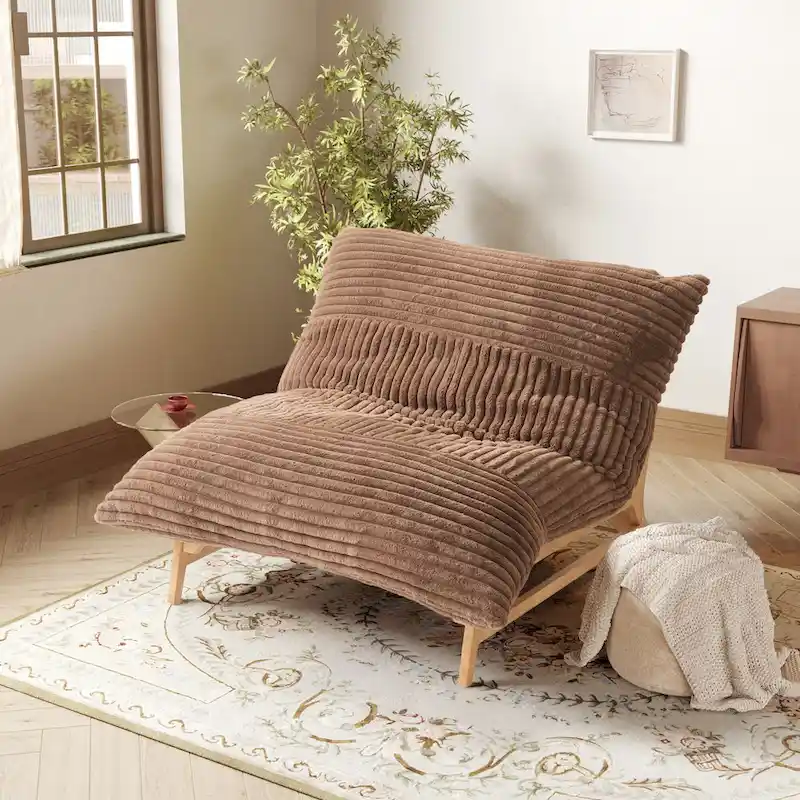 Large Bean Bag Chair Modern Leisure Chair Comfy Sleeper Sofas Lounge Chair for Living Room Bedroom