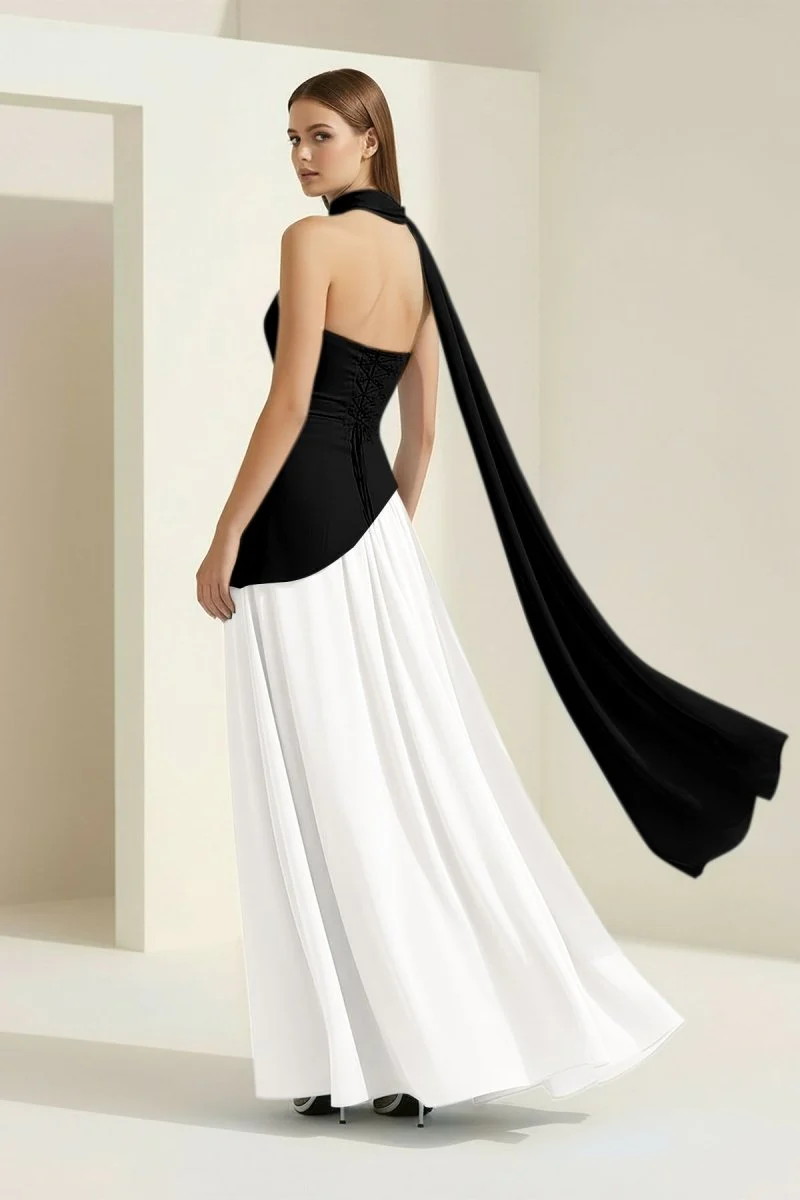 Pink - Strapless Sheath Chiffon Long Prom Dresses With Slit