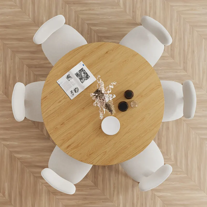 Lumioca Cinna Oak Wood Double Pedestal Dining Table