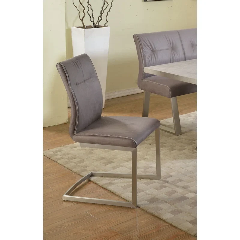 Somette Kalie Cantilever Side Chair with Highlight Stitching, Set of 2