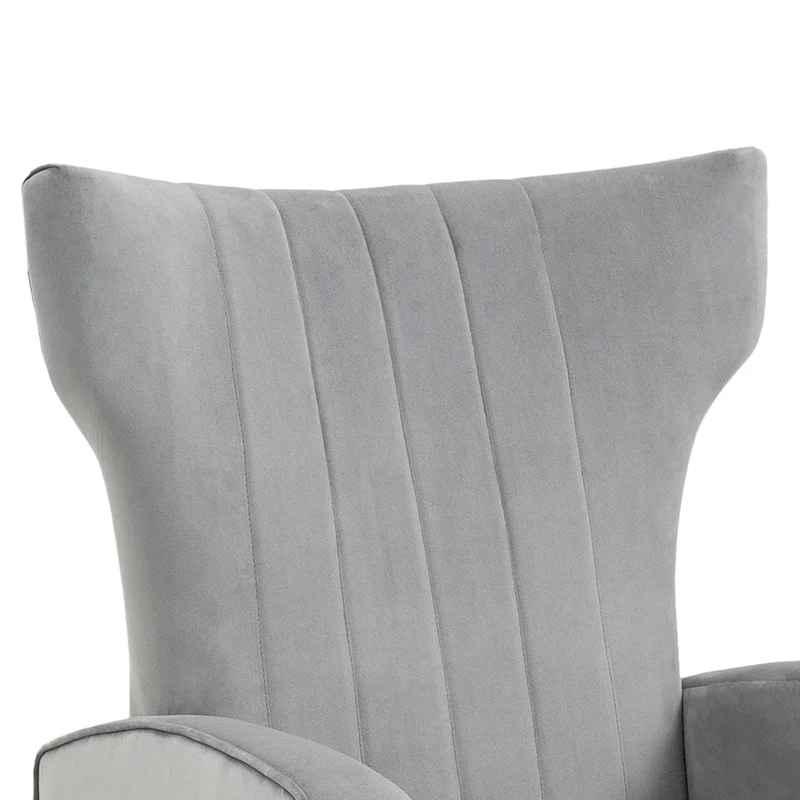 Upholstered Wingback Accent Chair - 26.4W x 37.8H x 32.6D