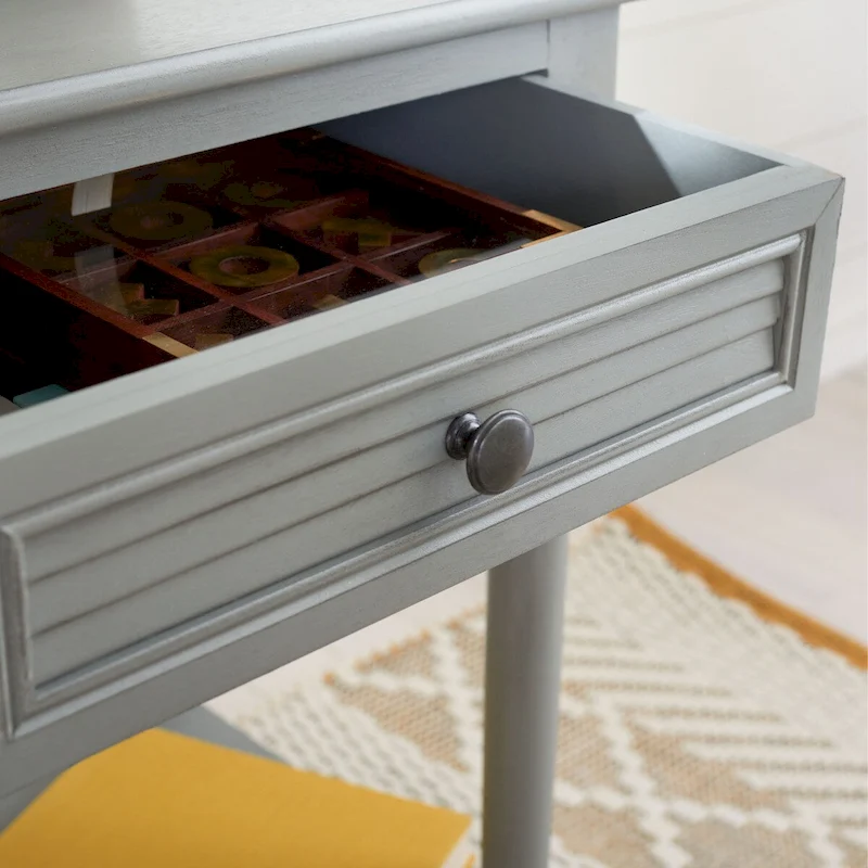SAFAVIEH Eleanore 1-Drawer Lower Shelf Nightstand Accent Table - 19 W x 15.8 L x 26 H - 19Wx16Dx26H