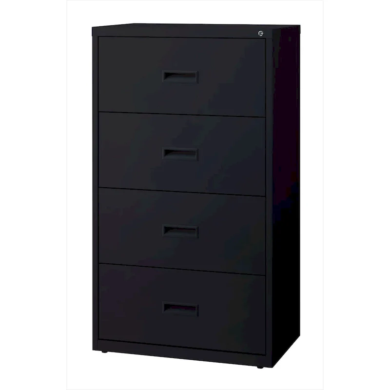 Black / Beige / Grey 4-Drawer Lateral File Cabinet for 1 User – Letter, Legal & A4