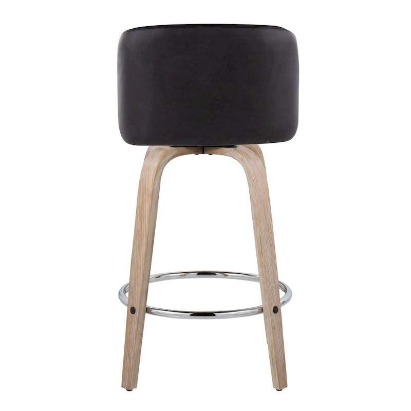 Carson Carrington Vallberga 26 Fixed-Height Counter Stool With Whitewashed Wood Base (Set of 2)