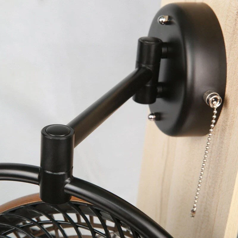 8 Inches Wall Mount Ceiling Fan with Pull Chain Control