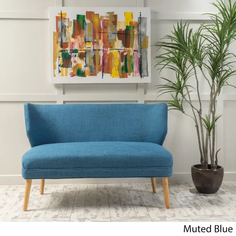 Desdemona Mid-Century Fabric Loveseat by Christopher Knight Home