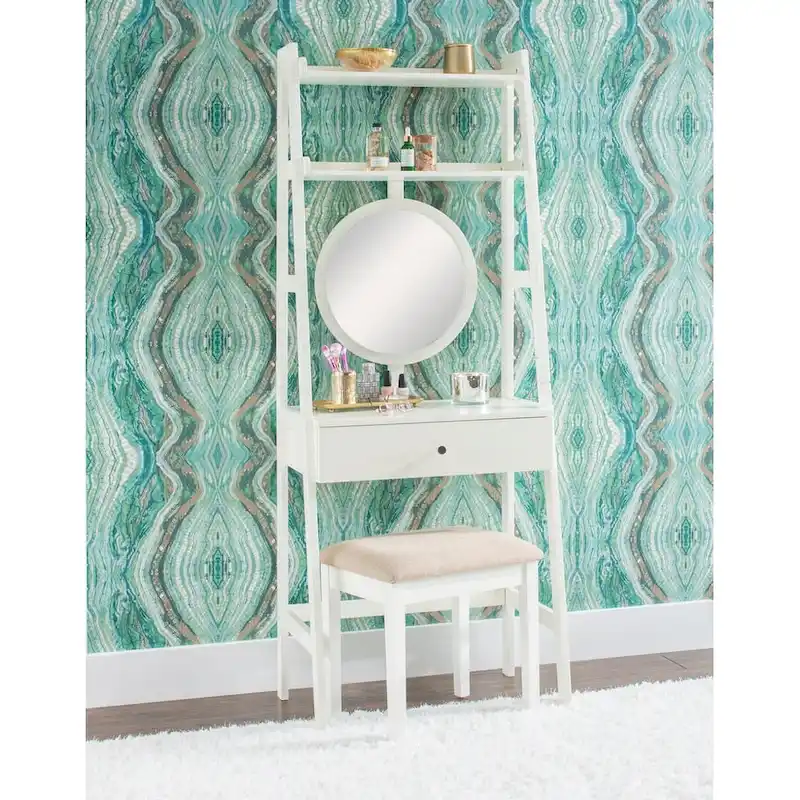 Mccleaster Leaning Vanity With Stool