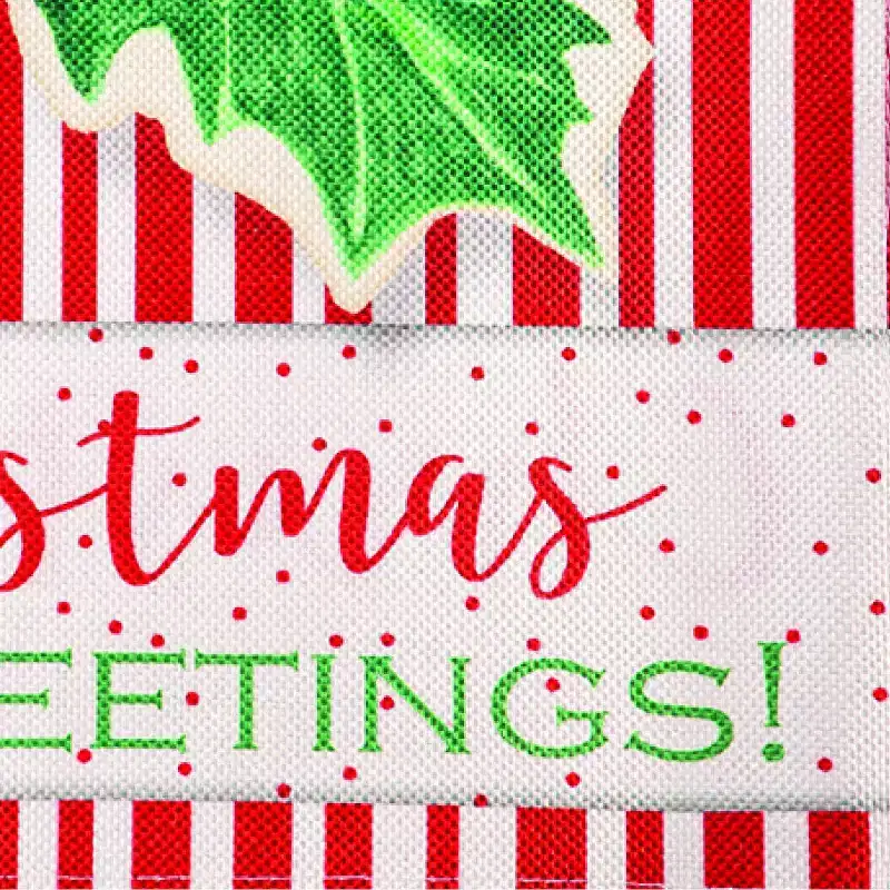 Evergreen Flag Christmas Greetings Welcome Garden Flags 12x18 Double Sided, Outside, Christmas Garden Flag