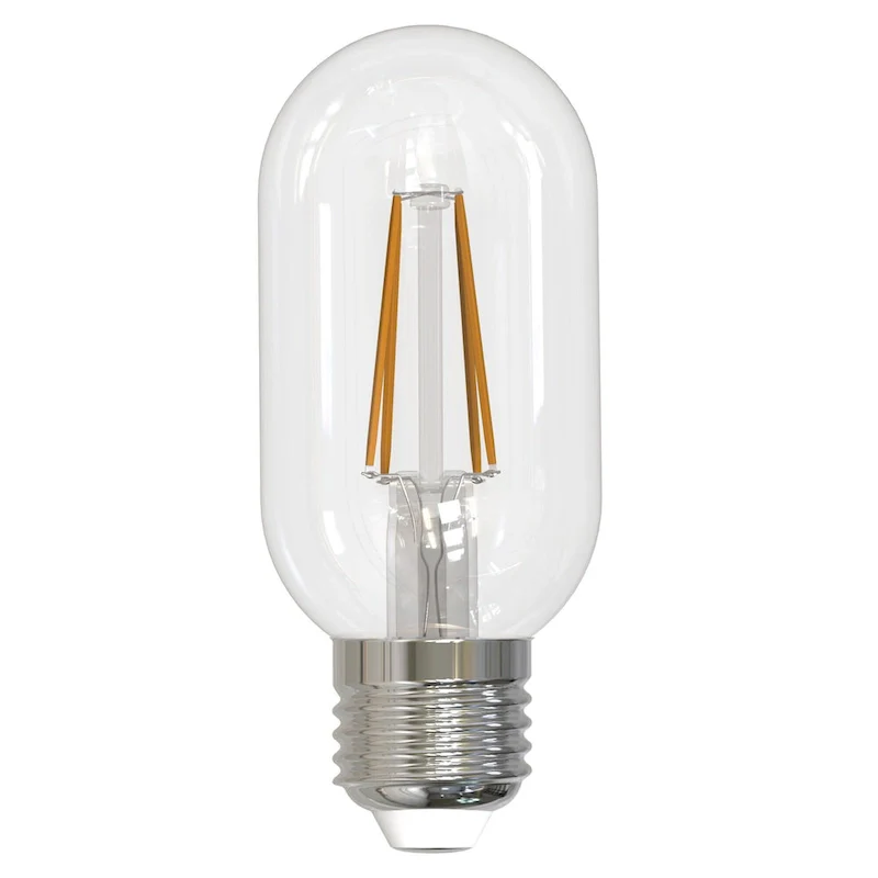 Bulbrite Pack of (4) 5 Watt Dimmable Clear Filament T14 Medium (E26) LED Bulb - 450 Lumens, 2700K, and 90 CRI