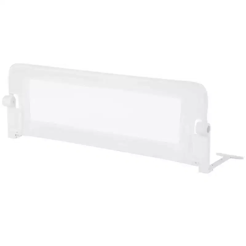 Costway 1/2 PCS 42 Toddler Foldable Bed Rail with Adjustable Safety Strap Bedrail Guard White