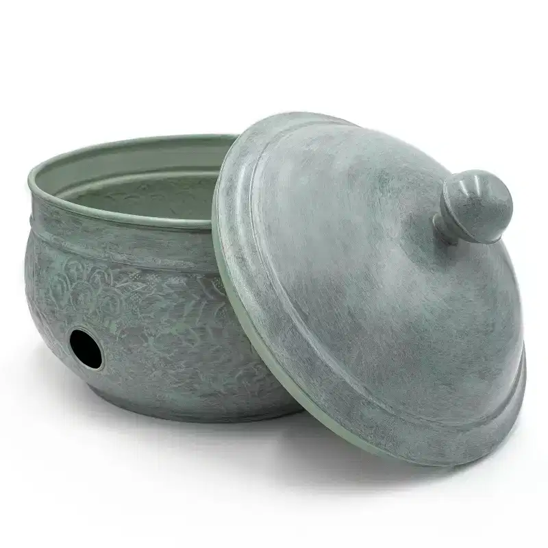 457 Steel Key West Pot - Blue - Good Directions: No Assembly, Drainage Holes, 100' Capacity