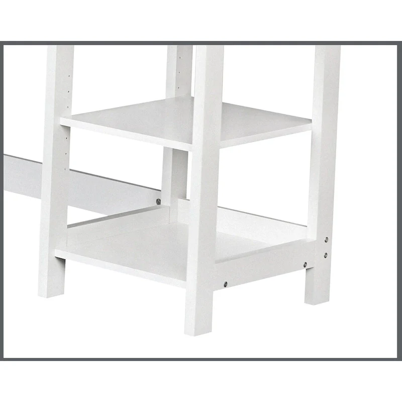 Saint Birch Finley White 59-inch L-Shape Desk