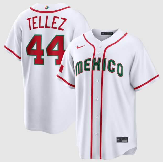 Mexico Baseball Rowdy Tellez White 2026 World Baseball Classic Home Stadium Jersey