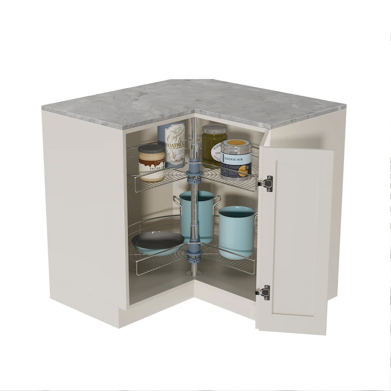 Dowell Lazy Susan 28 Diameter - 270 Degree Double Rack Stainless Steel