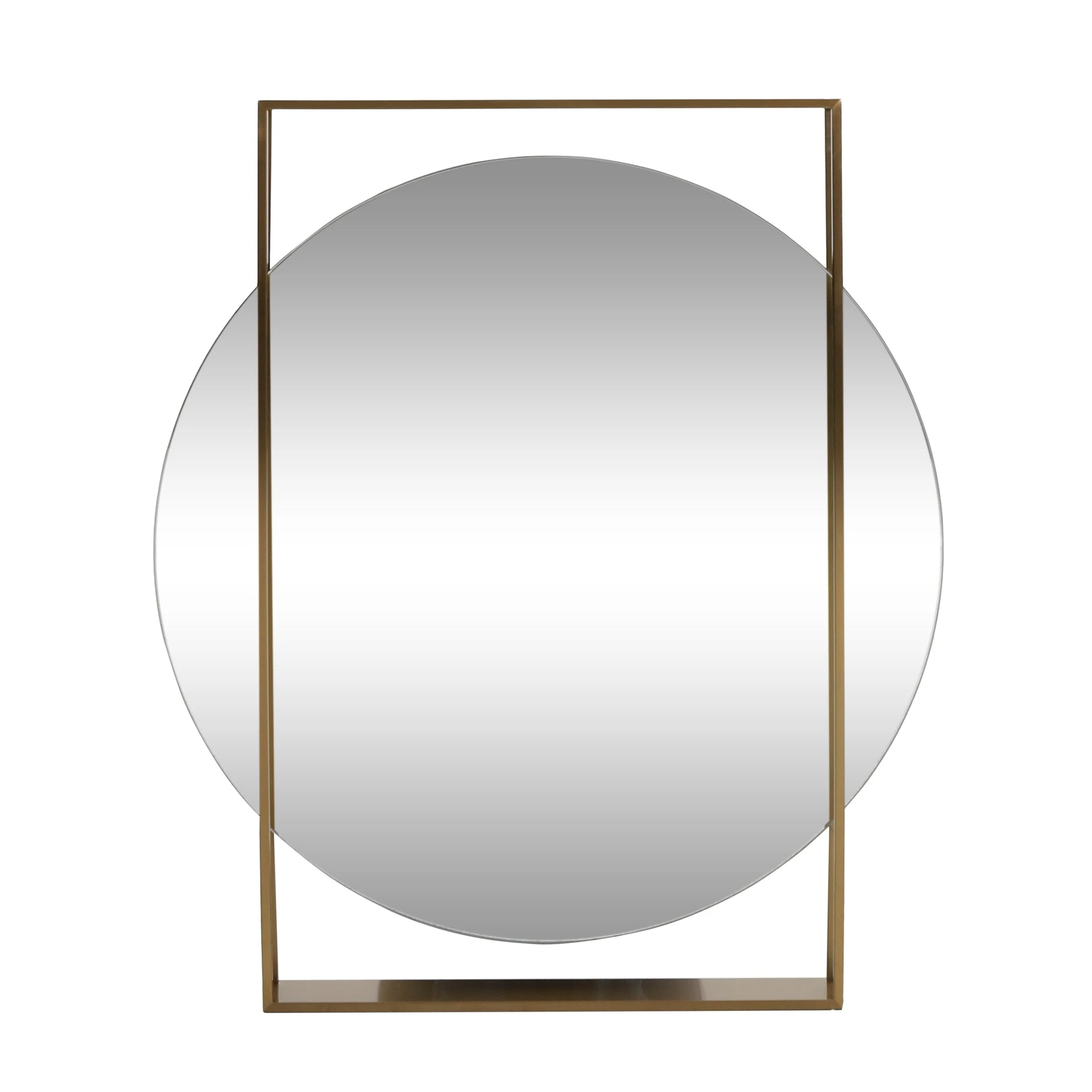 Modern Round Framed Wall Mirror - NH455313