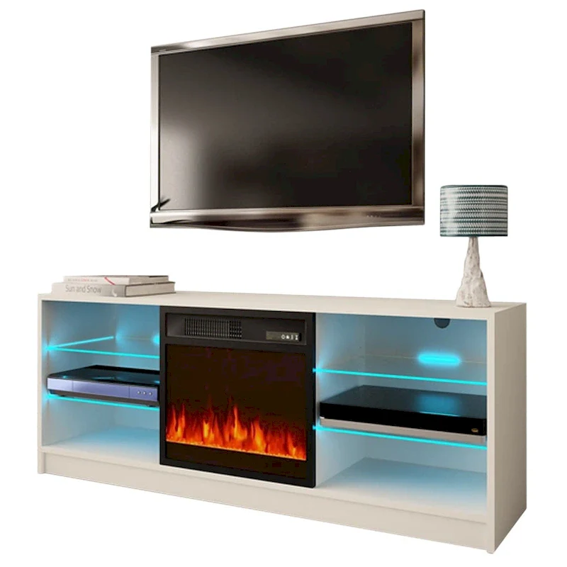 Manhattan Electric Fireplace Modern 58 TV Stand