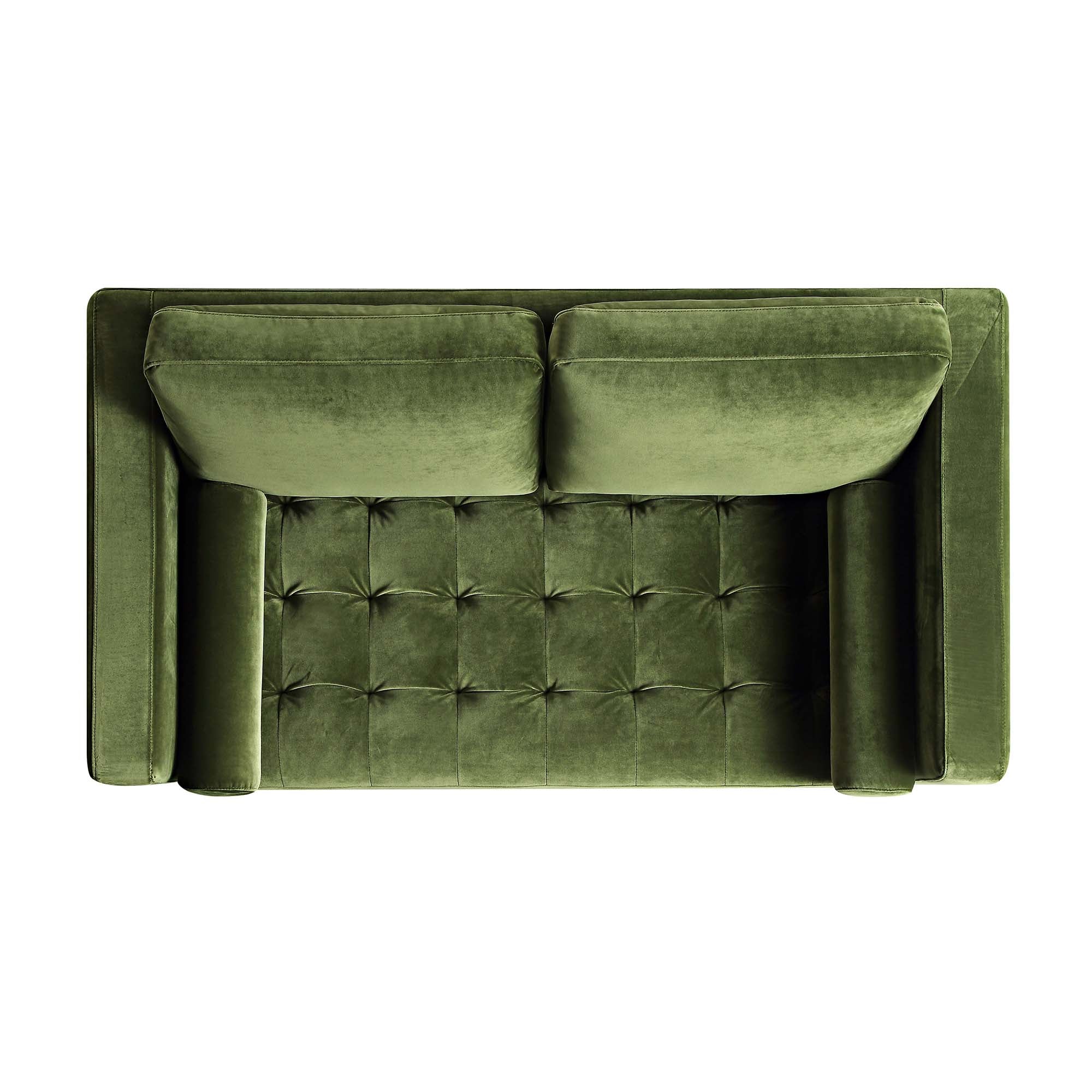 2-Seater Sofa, Moss Green Velvet