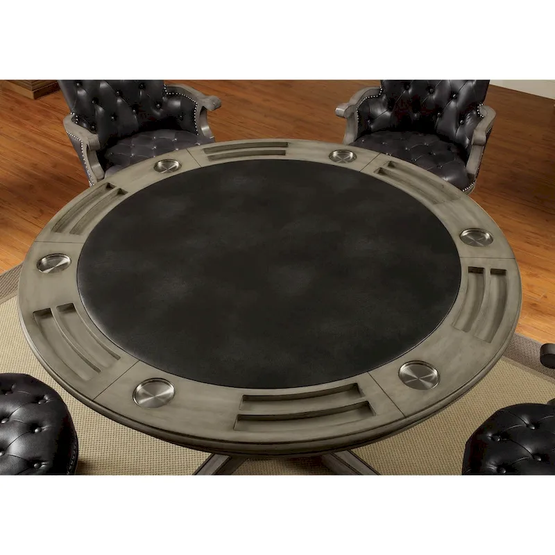 Traditional Grey Solid Wood Game Table