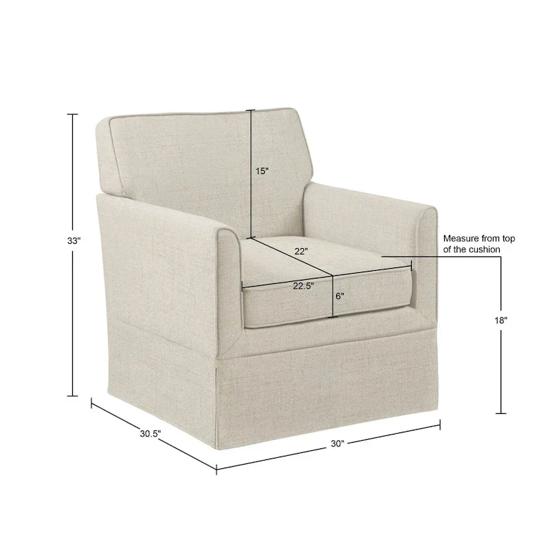 510 Design Paula Slipcover Accent Armchair - 30W x 30.5D x 33H