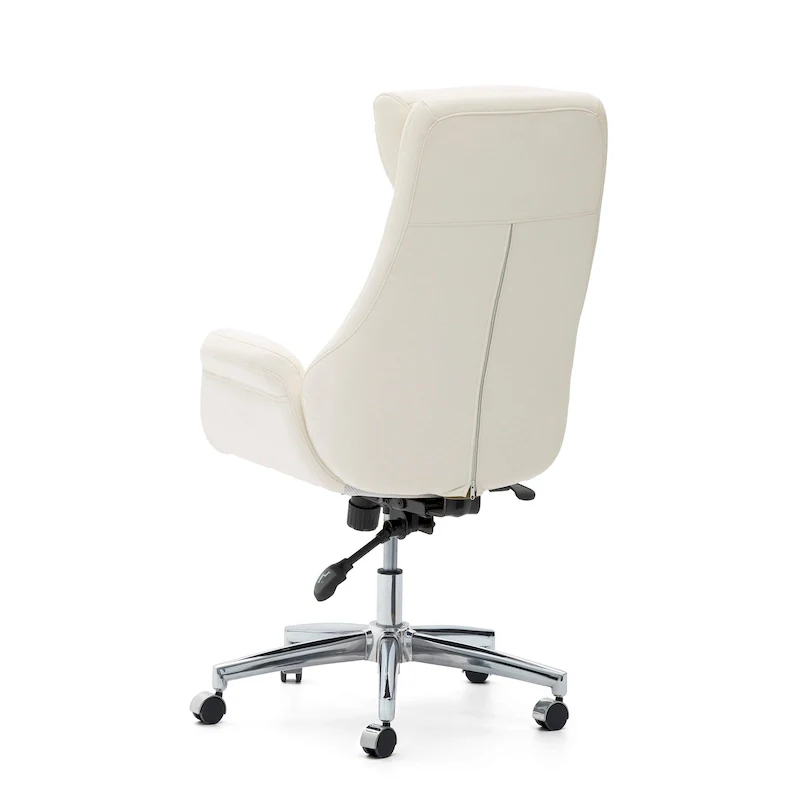 48-inch Mid-Century Adjustable Swivel Faux Leather Office Chair