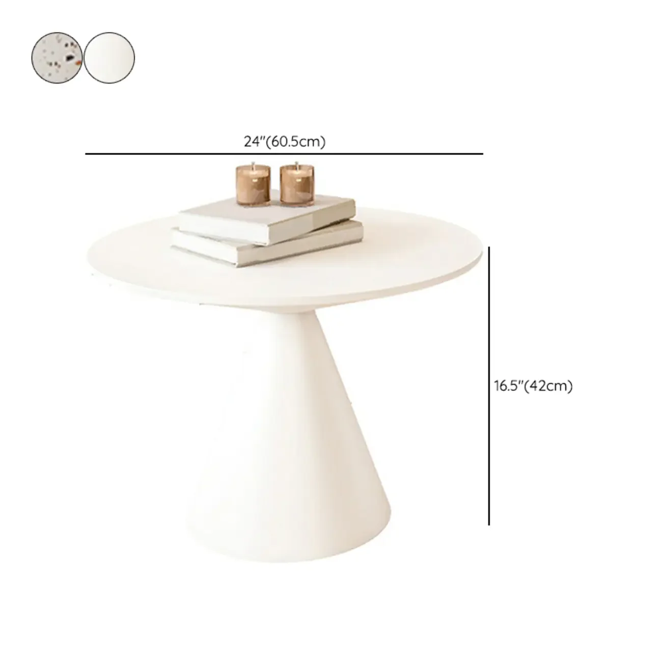 Modern Wood Coffee Table White Marble Base