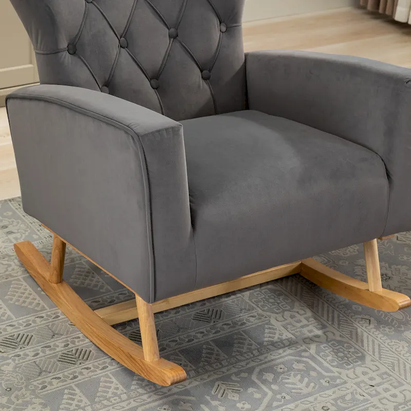 Tufted Rocking Chair Single Sofa Accent Rocker