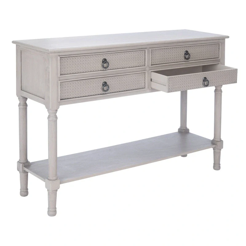 SAFAVIEH Artelia 4-Drawer Console Table - 42 W x 13 L x 29.5 H - 42Wx13Dx30H