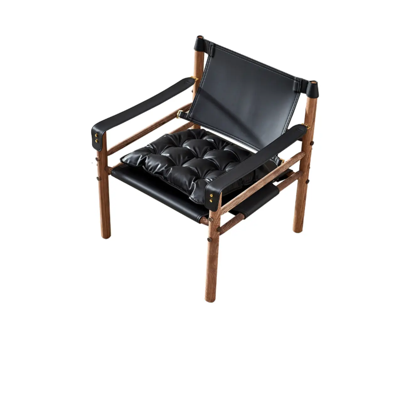 Mid-Century Modern Arm Chair Saddle Leather Living Room