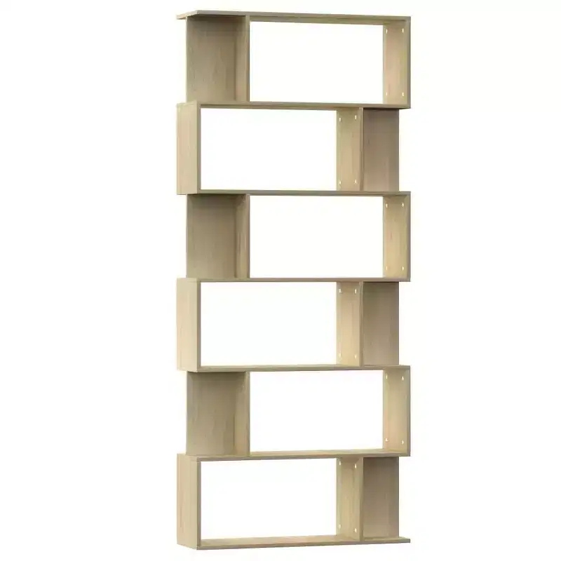 vidaXL Book Cabinet Sonoma oak Engineered wood 31.5 x 9.4 x 75.6 in