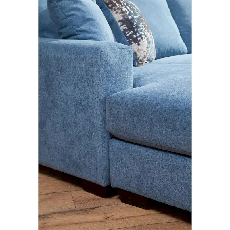 American Furniture Classics Bluebell Model A414V5-K2 U Shaped Sectional with 4 Throw Pillows