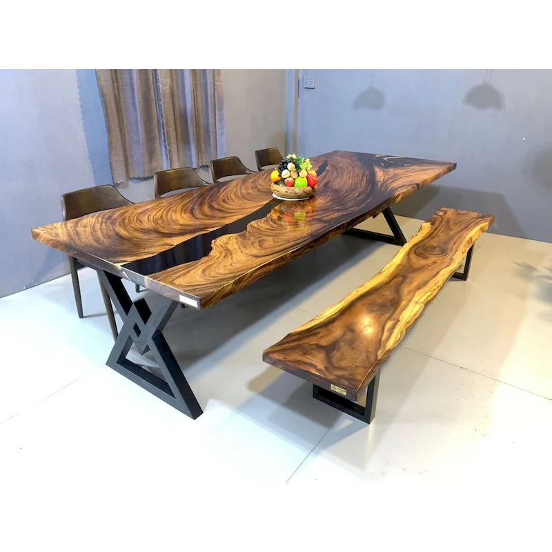 Sundaland 118 Large Slap Live Edge Dining Table