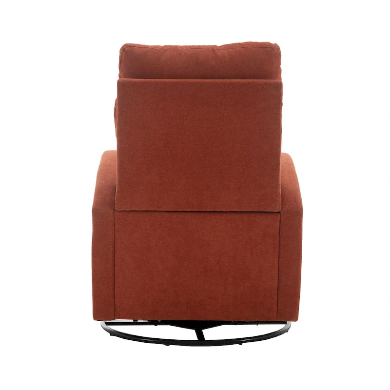Upholstered Swivel Glider Rocking Chair with 360° Rotation