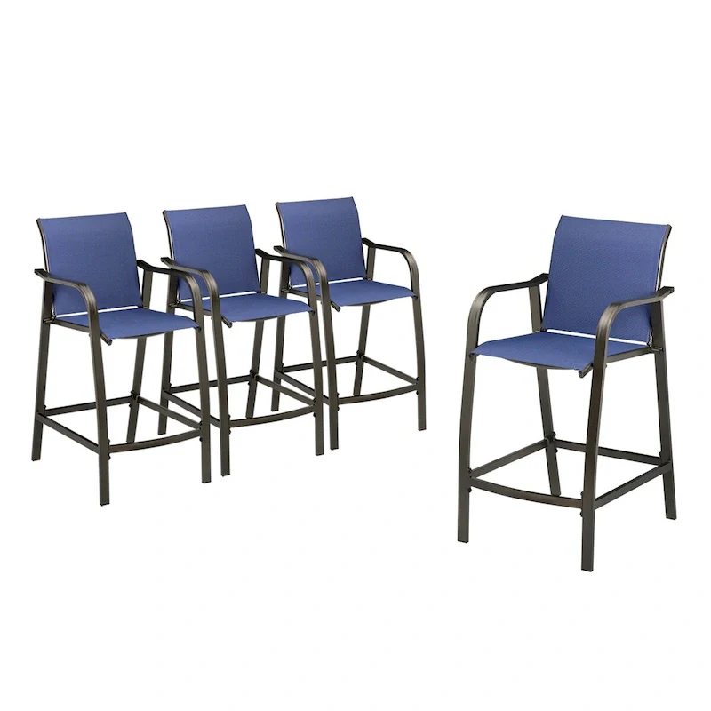 VredHom Outdoor Bar Stools Patio Bar Chairs (Set of 4) - 21.7  W x 25.6  D x 43.7  H