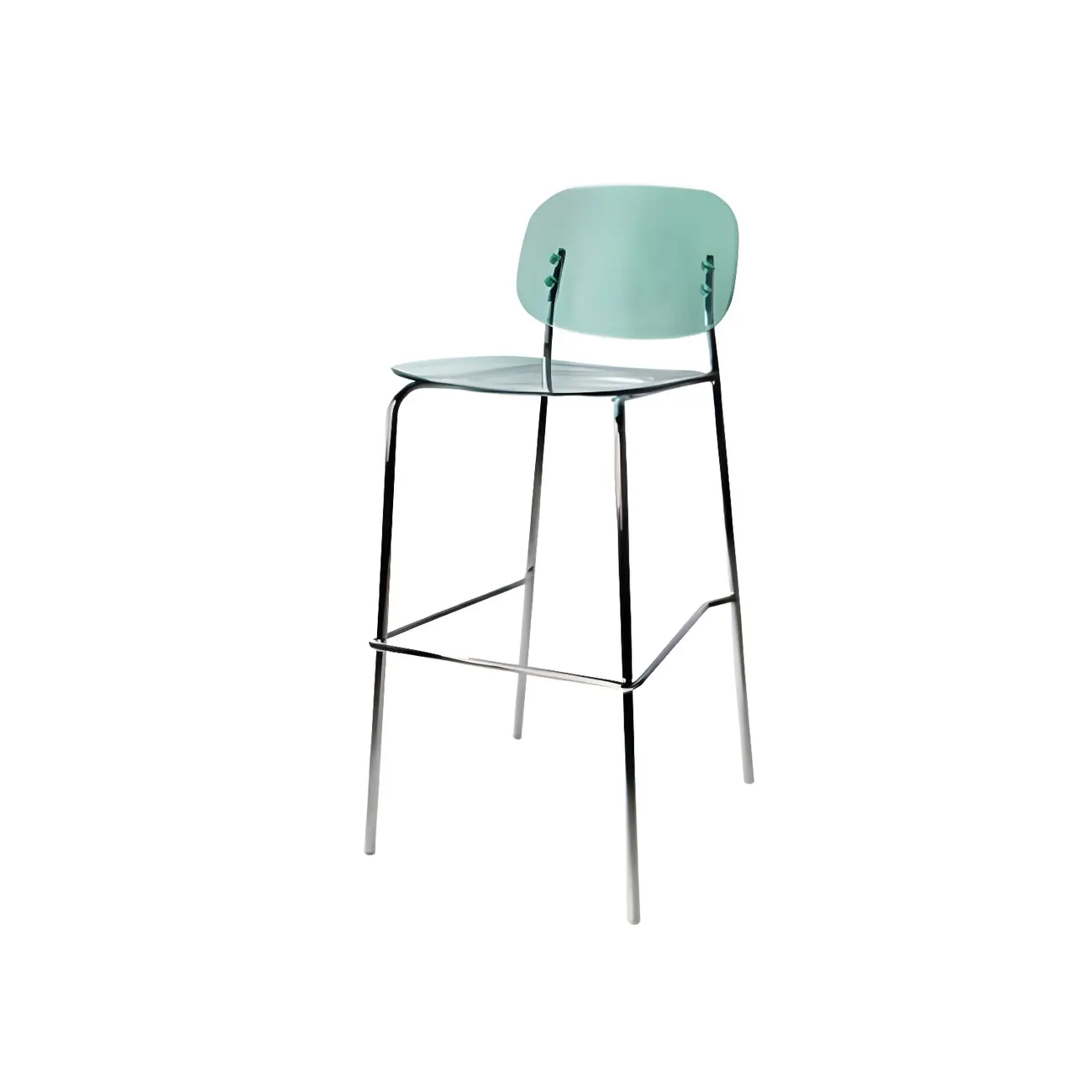 Scandinavian Square Seat Counter Height Acrylic Bar Stools