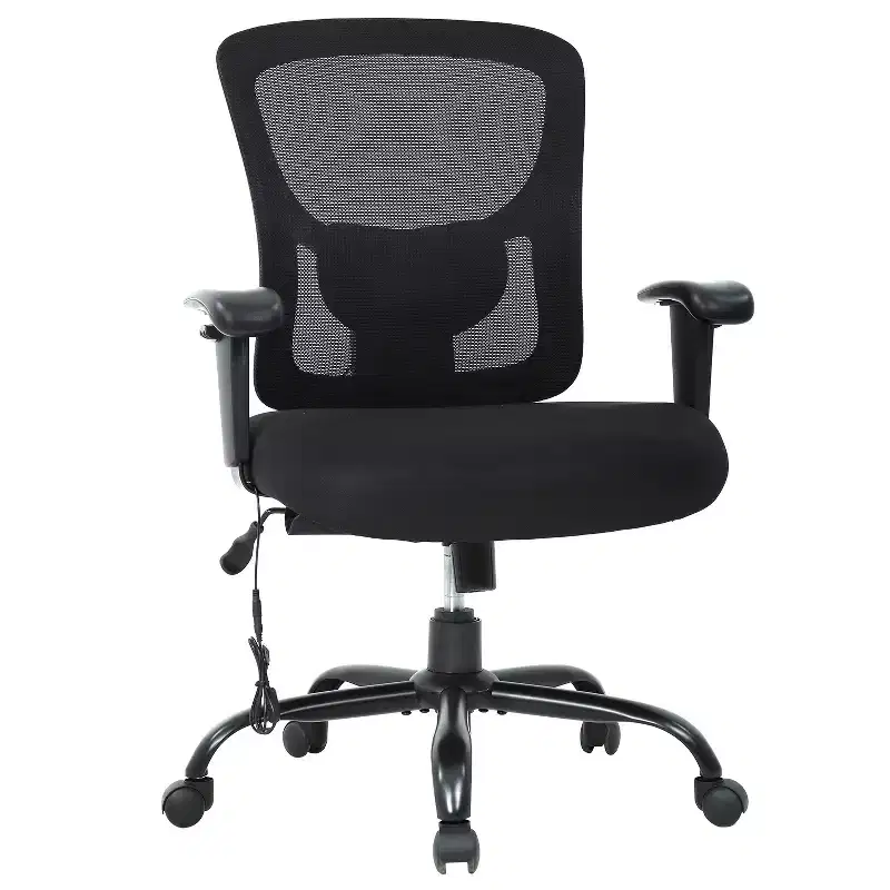 FDW Big and Tall Office Chair with Adjustable Lumbar Support 400lbs Weight Capacity & Seat Massage Function for Adults