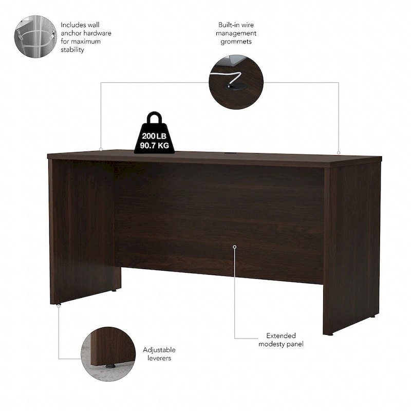 Studio C 60W x 24D Credenza Desk by Bush Business Furniture