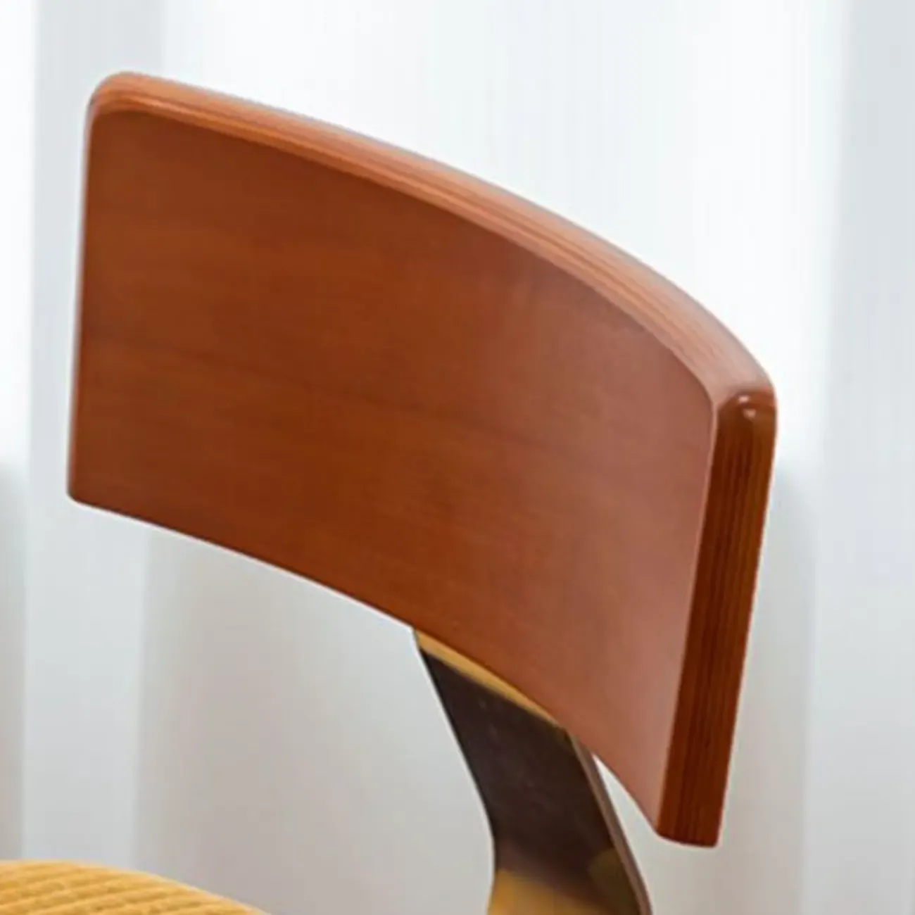 Mid-century Modern Cushioned Wooden Armless Dining Chair