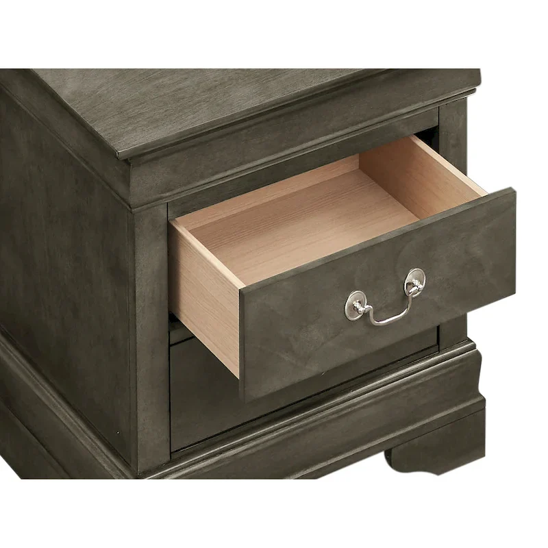 Louis Phillipe Traditional 2-drawer Wood Nightstand