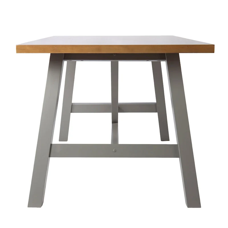 SEI Furniture Hepner Modern Farmhouse Natural/ Gray Wood Dining Table